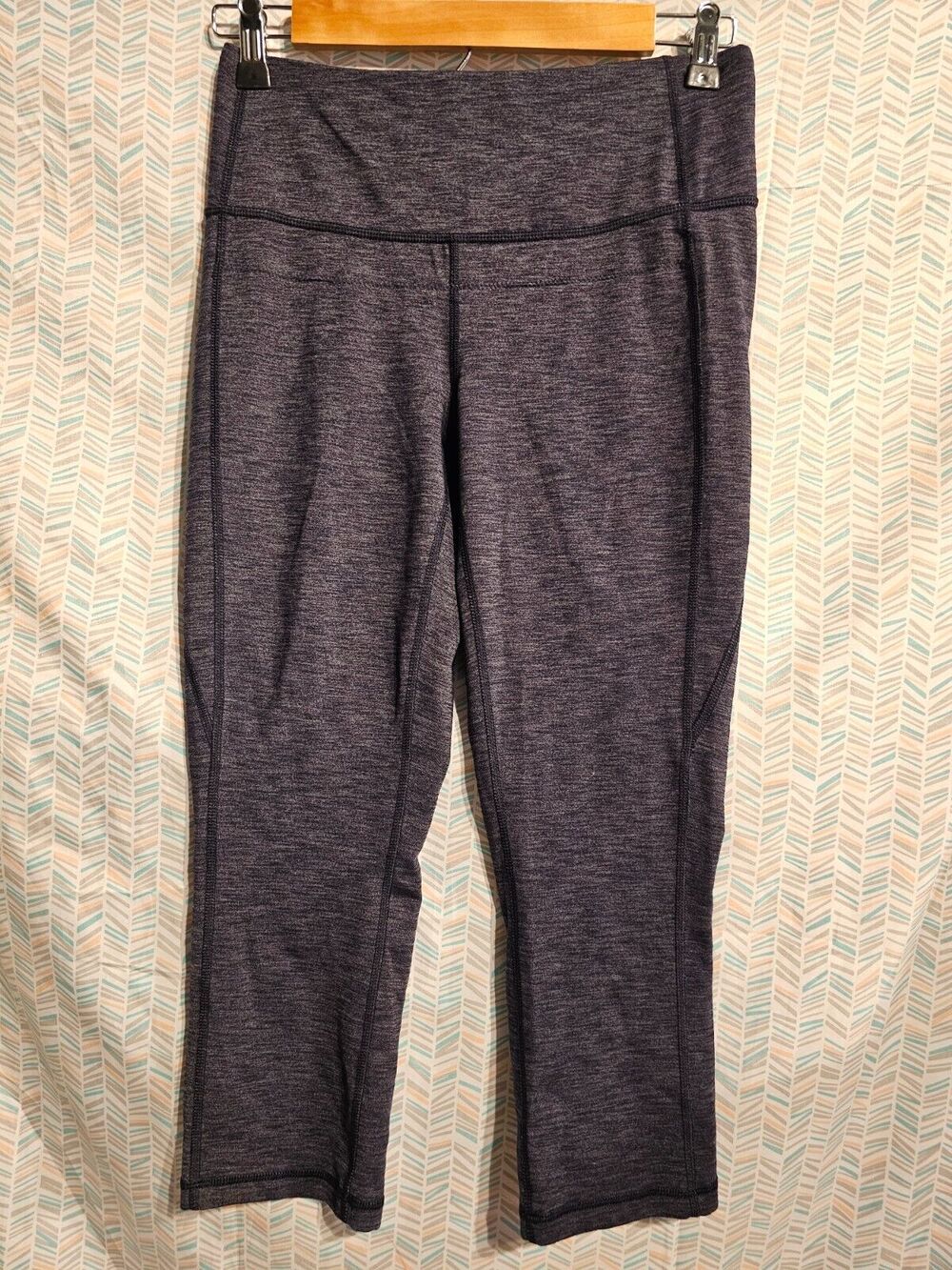 Lucy Activewear Womens Workout Yoga Pants M Medium Black/gray Cropped